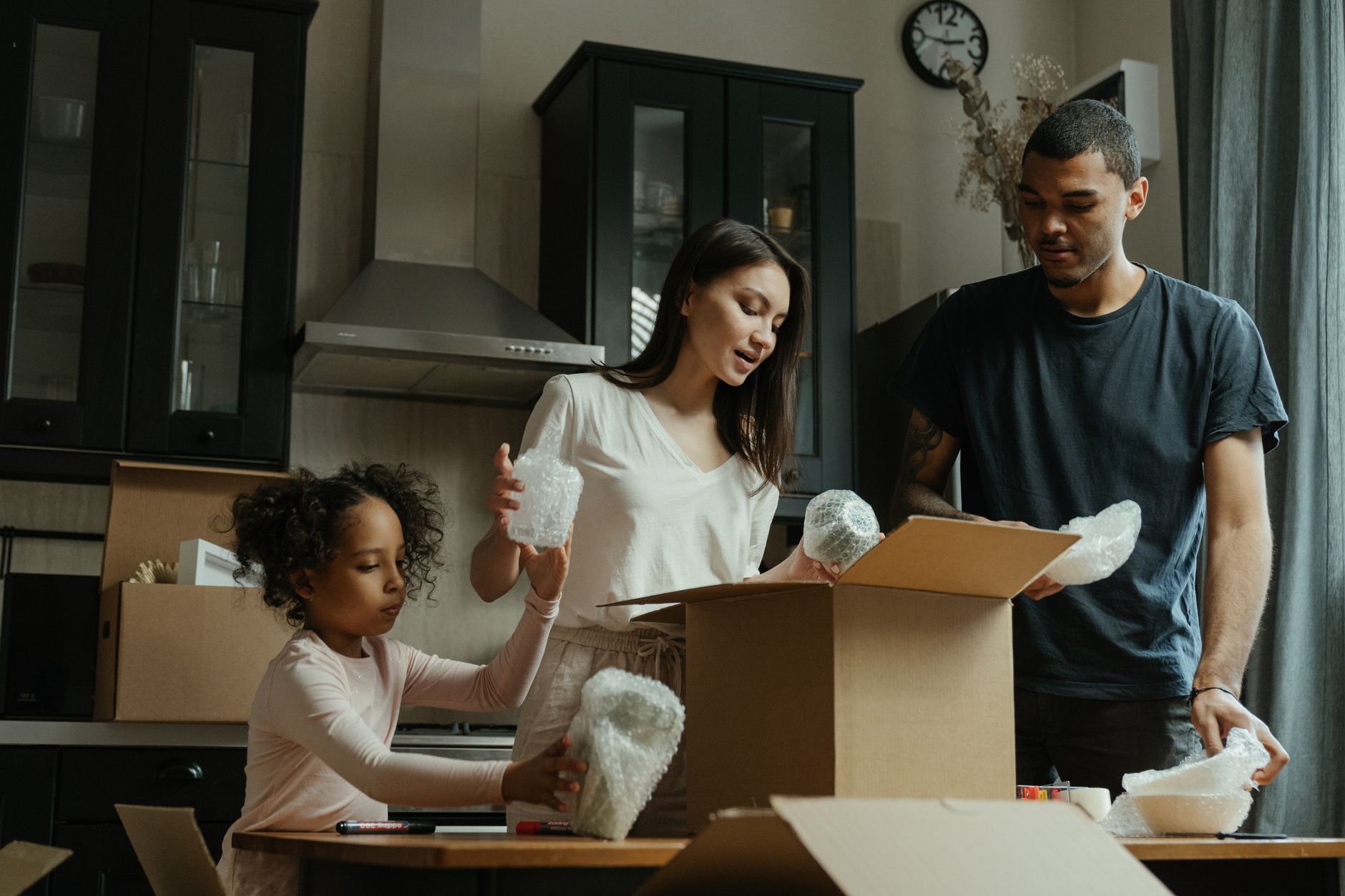 soldier family moving with dog crate military relocation