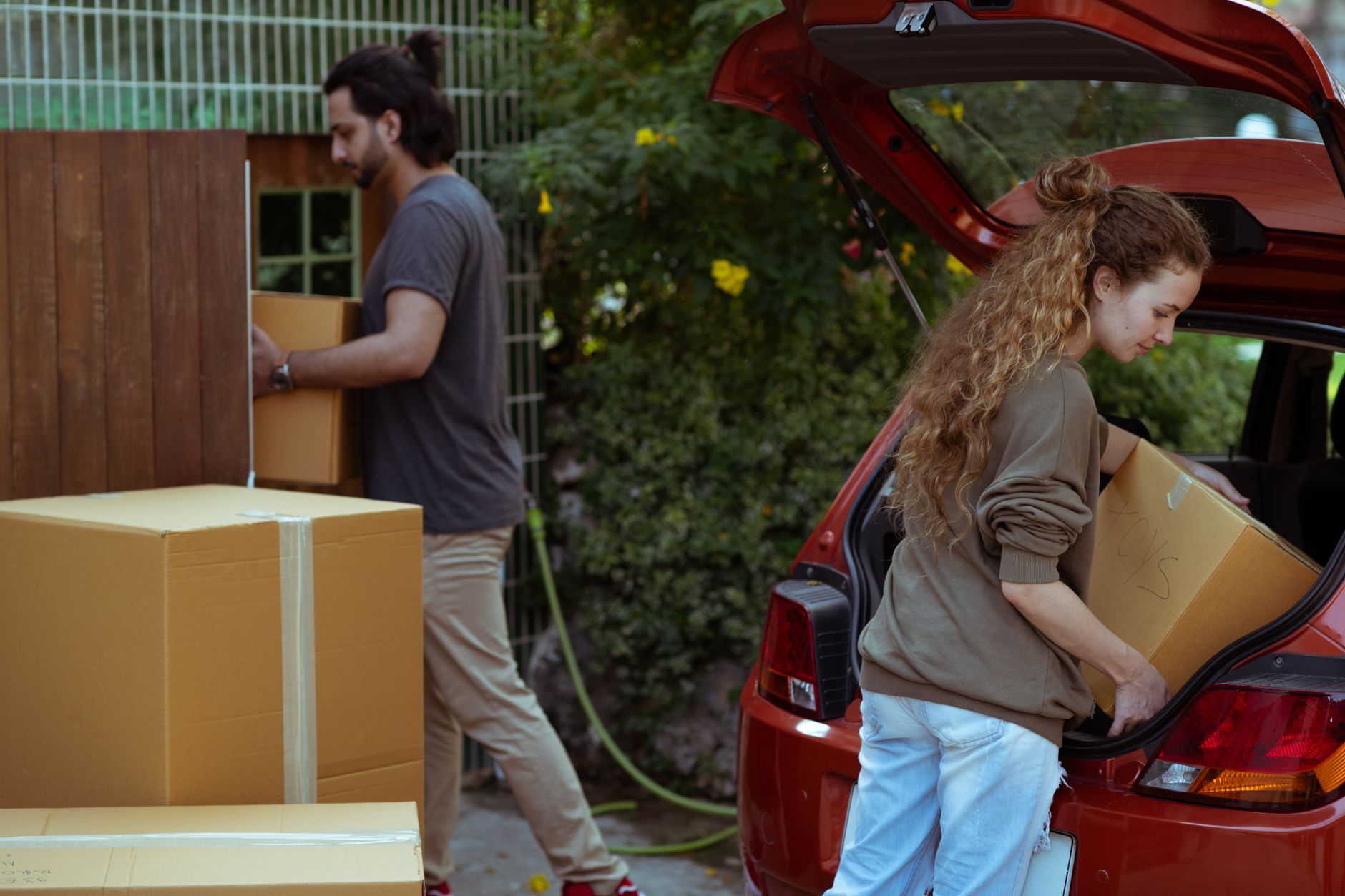 climate controlled pet relocation van loading carriers driveway suburb