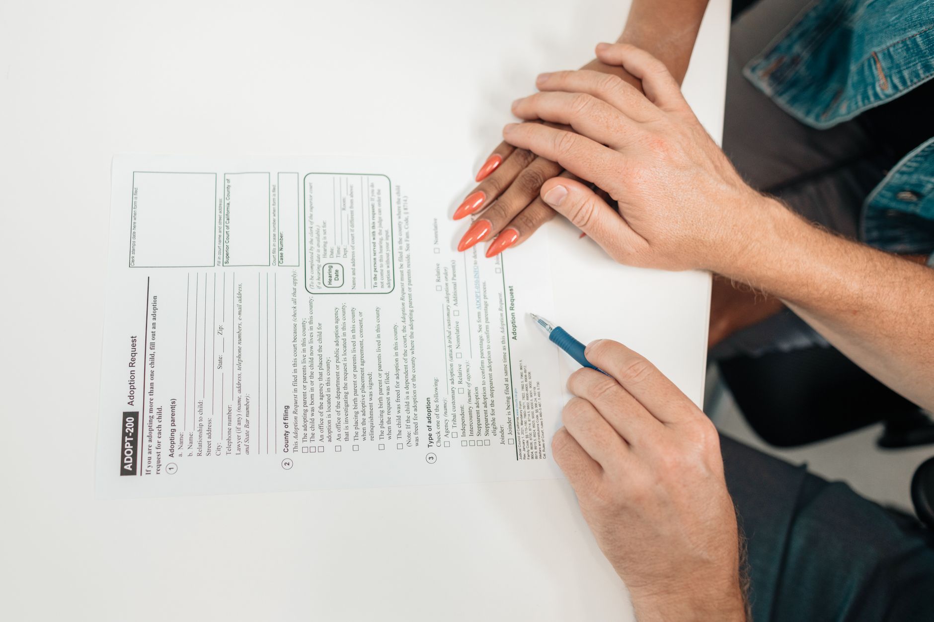 woman filling out veterinary health certificate paperwork for pet travel
