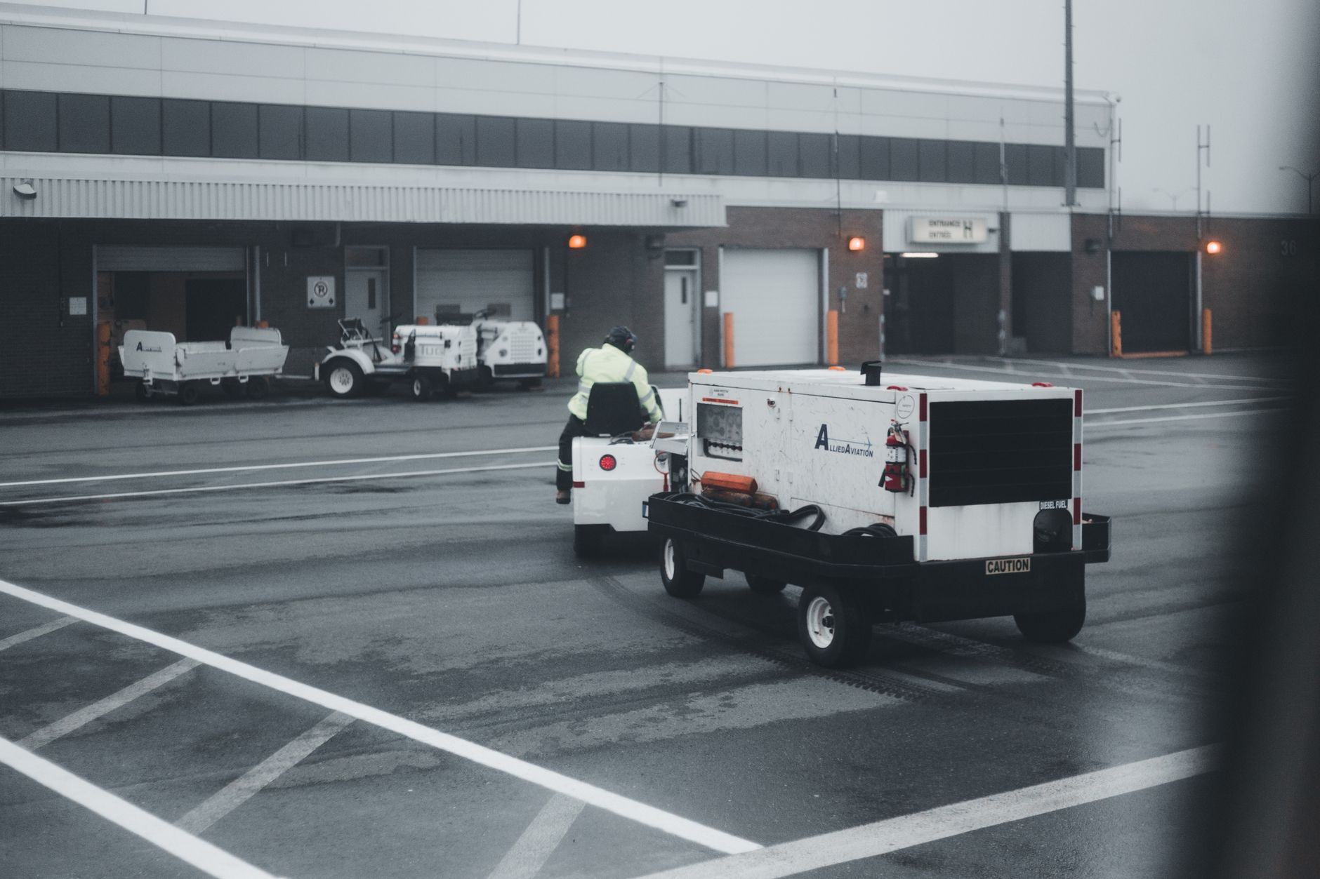 dog travel crate at airport cargo terminal