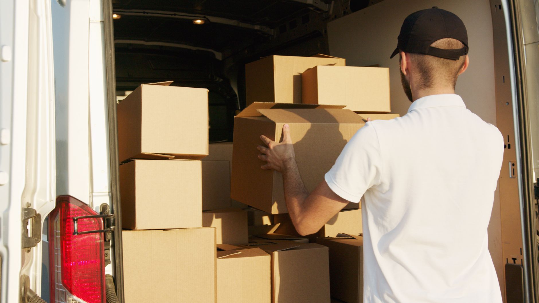 climate controlled pet relocation van loading carriers driveway suburb